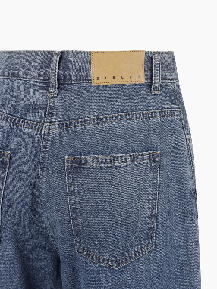 Blue wide leg jeans  - sisley k jeans regular - Blue | Sisley K image number 4